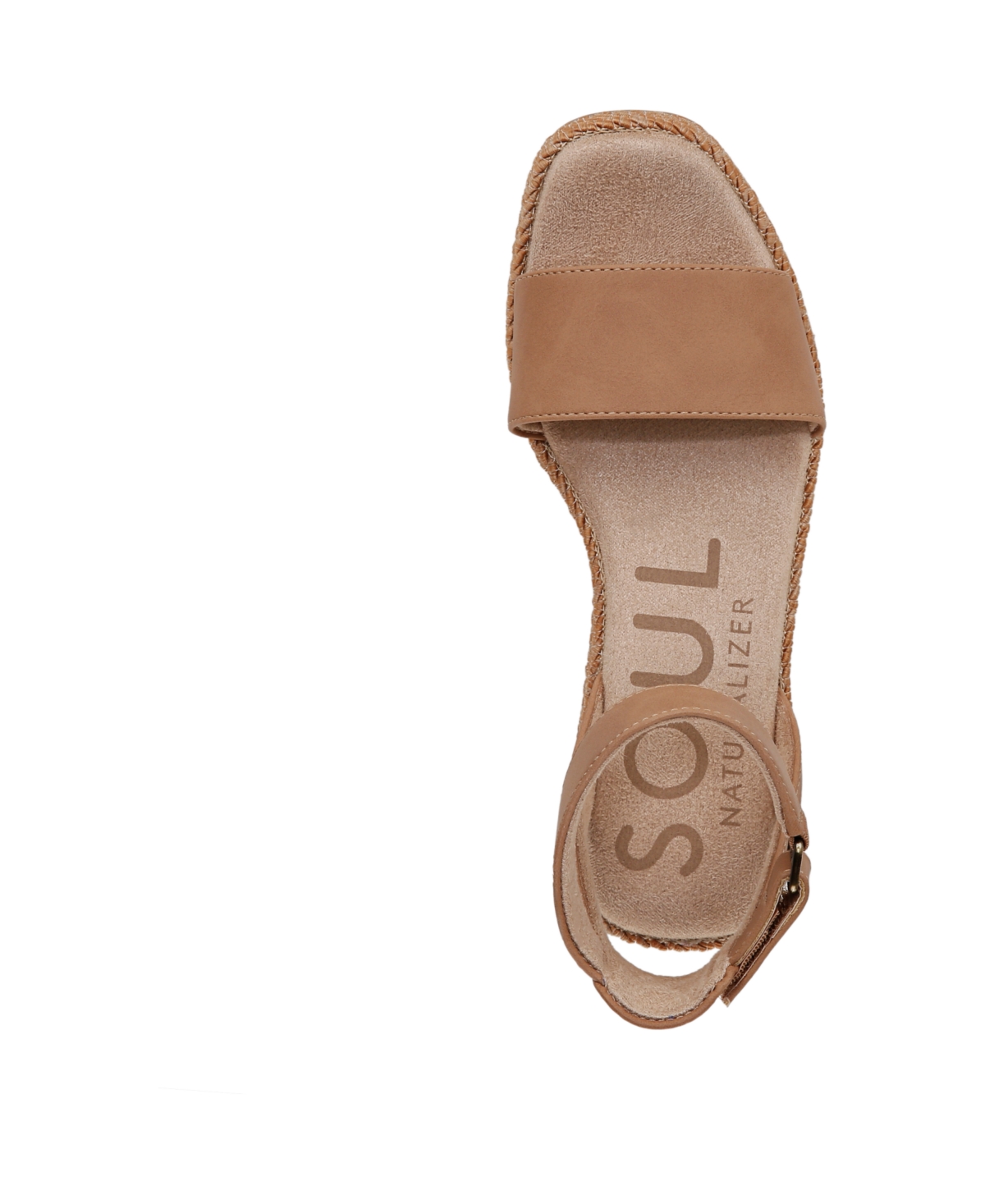 Shop Soul Naturalizer Women's Gloria Espadrille Wedge Sandals In Cookie Dough Faux Leather