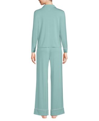 Женский охлаждающий пижамный комплект Lands'End из 2 предметов - Топ с длинным рукавом и брюки