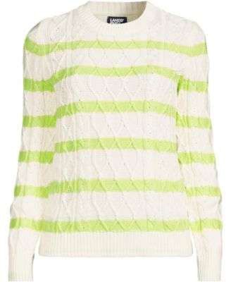 Women's Aran Cable Crew Neck Sweater