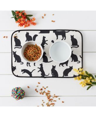 Cat Silhouette Pet Mat, Cat Silhouette, 12x18"