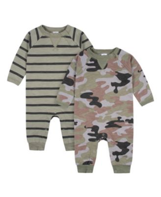 Gerber Baby Boys 2- Pack Raglan Sleeve Rompers - Green camo stripes 29$