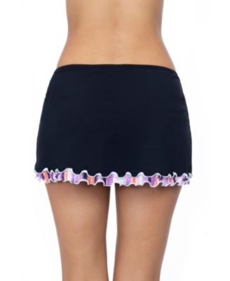 Женская рижская трехцветная юбка Profile by Gottex с разрезом по низу сбоку