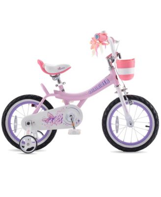 Jenny Princess 14" Kids Bike with Enclosed Chain Guard, Training Wheels, Basket, Bell & Tool Kit for Ages 3 to 5, Pink EL