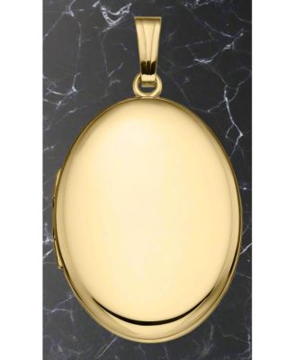 Женский полированный медальон овальной формы диаметром 17 мм с наполнителем из желтого золота для женщин
