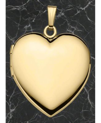 женский полированный медальон в виде сердца из желтого золота 14 карат диаметром 19 мм