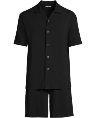 Men's Short Sleeve Cooling Knit Pajama Short Set
