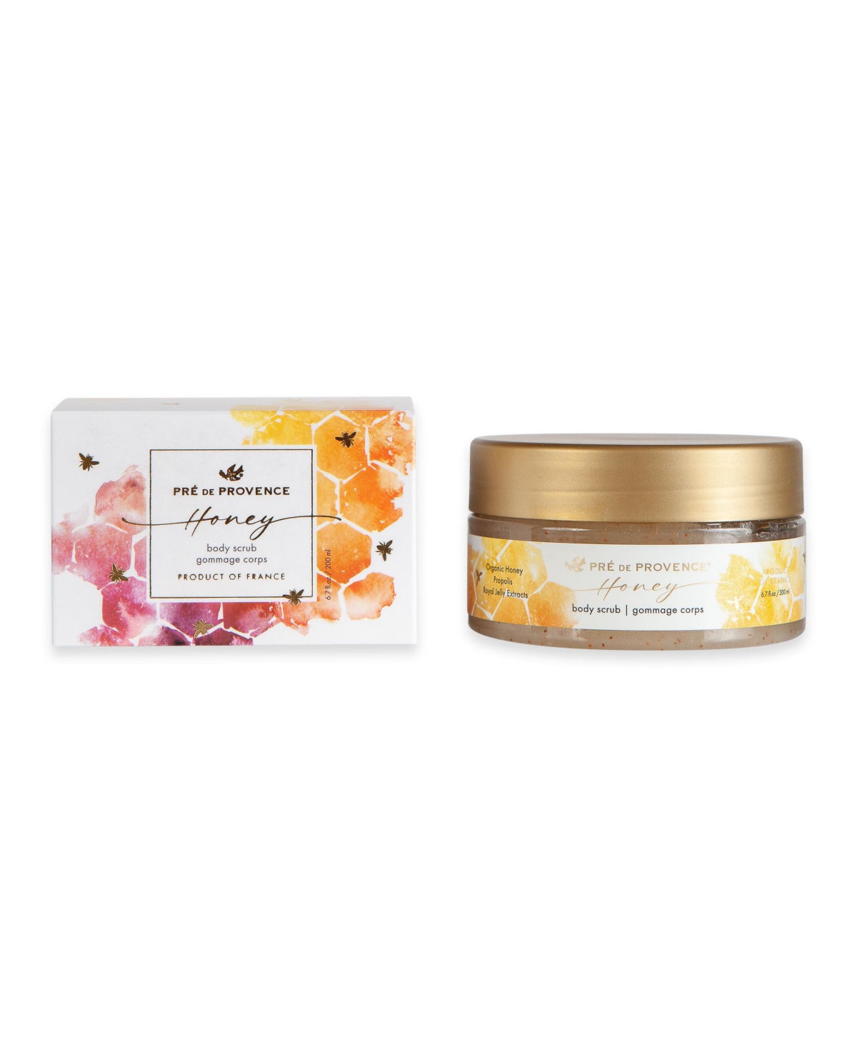 Pre de Provence Honey Collection, Body Scrub, 6.7 Fl Oz, Honey - Honey