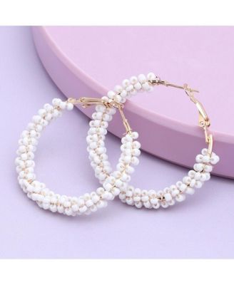 Beaded Hoop Earrings