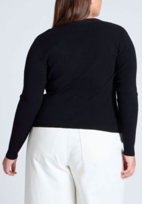 ELOQUII плюс элементы размер приталенный кардиган