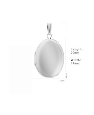 Овальный полированный медальон из серебра 925 пробы диаметром 17 мм для женщин