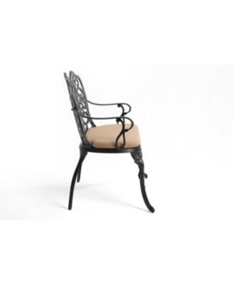 Streamdale Cast aluminium bench with cushion