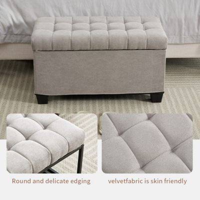 Multifunctional Storage Ottoman Bench End of Bed, Entryway & Living Room