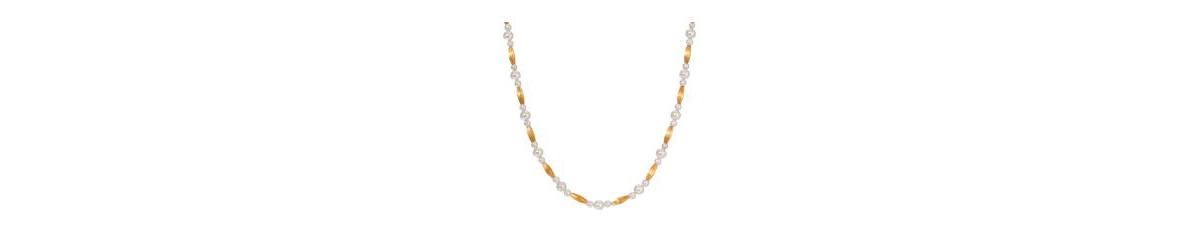 2028 FAUX CULTIVATED PEARL GOLD-TONE BEAD STRAND NECKLACE