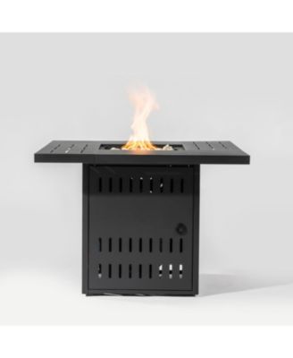 Streamdale 34inches Steel fire pit table Gas Fire Pit for Outdoor Outside Patio Deck and Garden Black