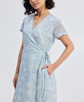 Women's Maxi Wrap Dress in Florals