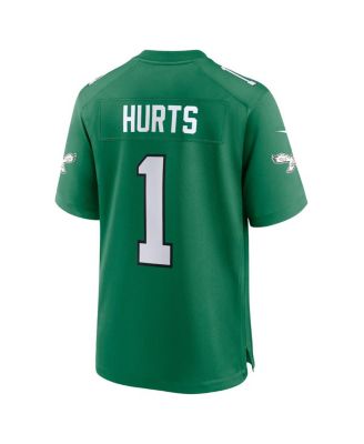 Men's Jalen Hurts Kelly Green Philadelphia Eagles Alternate Game Player Jersey