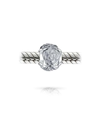 Ювелирные изделия Bling Black Rose Charm Bead Европейский браслет из стерлингового серебра - Дизайн цветочного сада