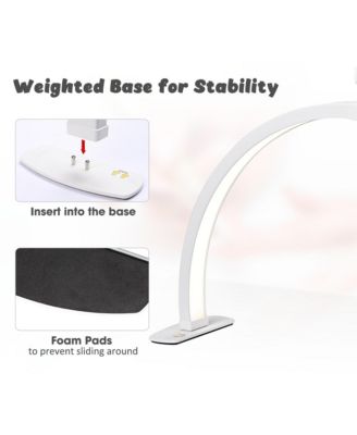 40W Foldable Half Moon Nail Desk Lamp LED Nail Tech Light Phone Holder With Carry Bag For Manicure Beauty Salon Home Spa