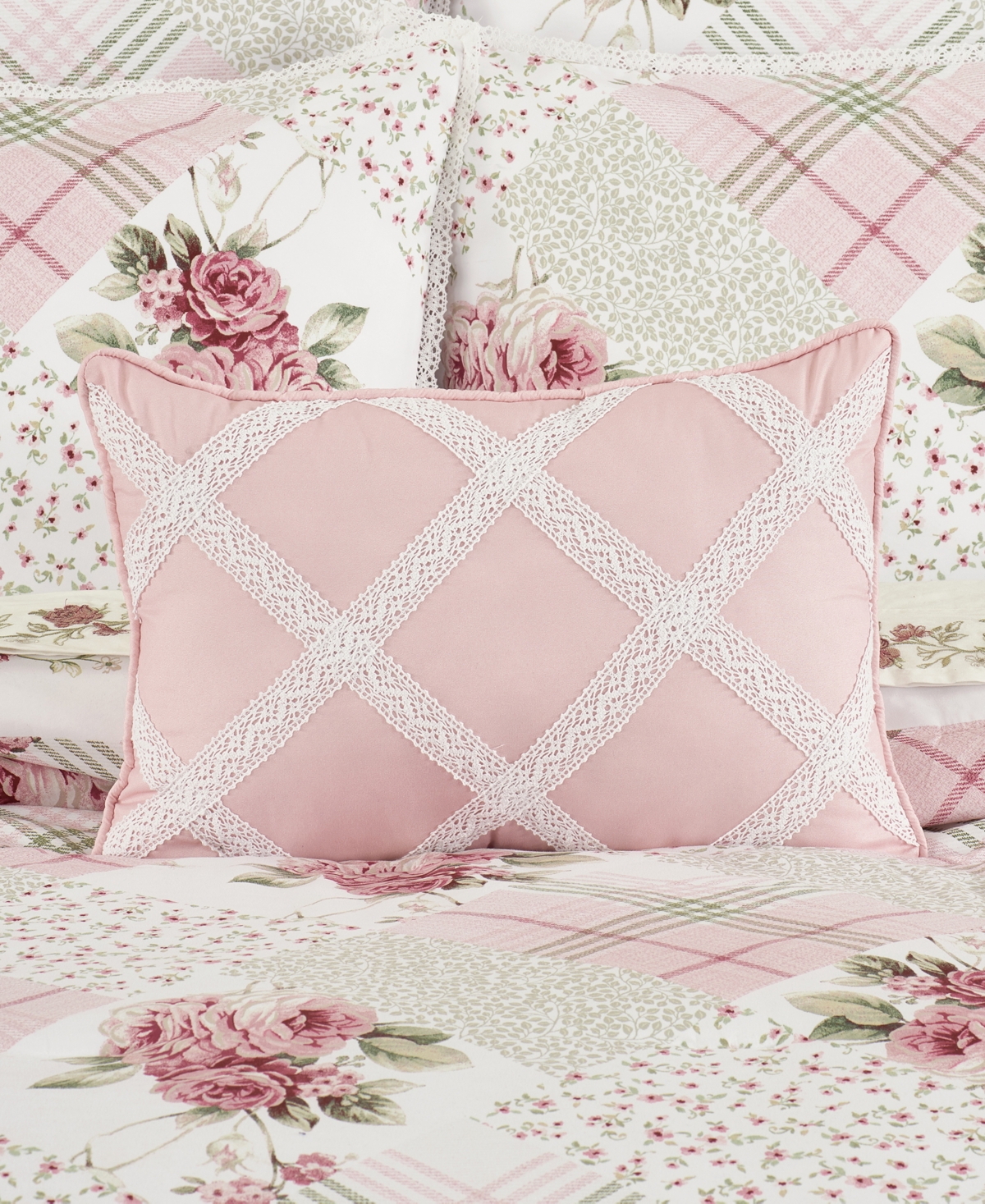 Royal Court Bungalow Boudoir Decorative Pillow, 13" X 19" In Rose