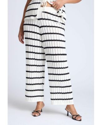 ELOQUII элементов плюс размер женщин плюс размер свитер тянуть на брюки