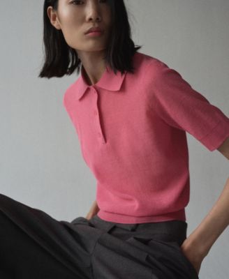 Women's Knitted Polo-Neck Sweater