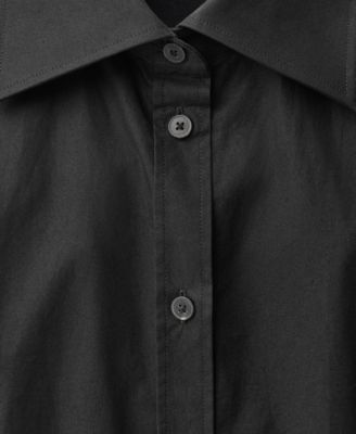 Women's Cuffless Sleeve Detail Fitted Shirt