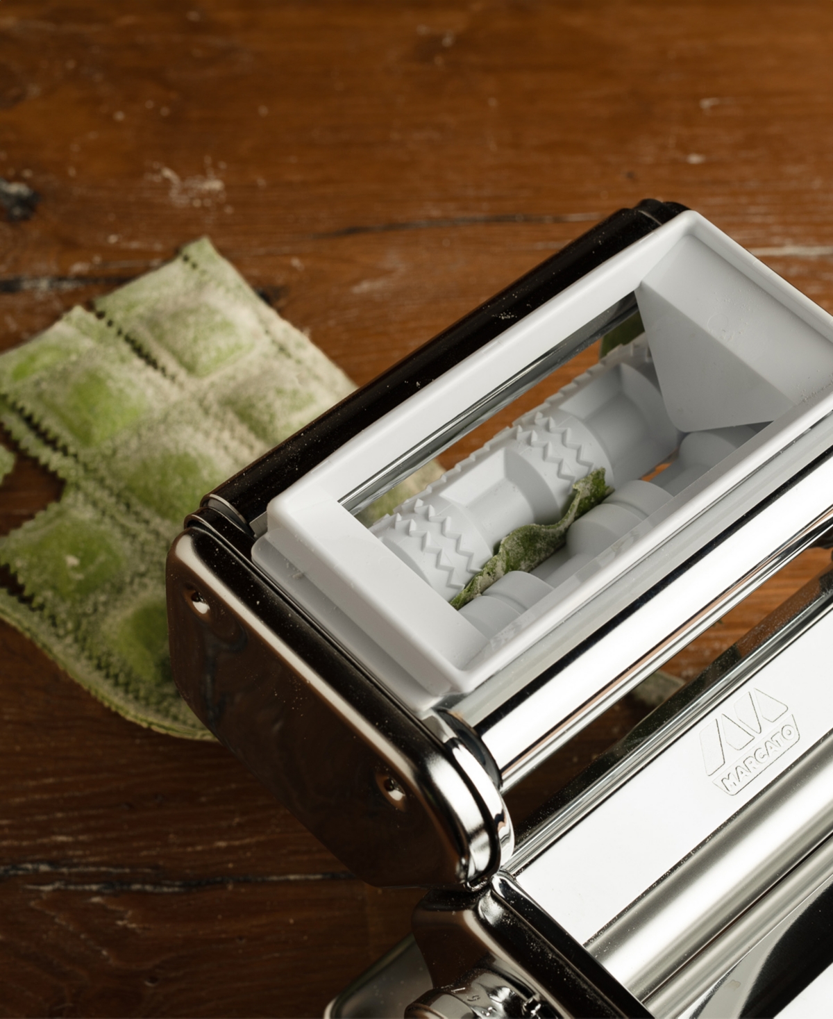 Marcato Ravioli Cutter Attachment For Atlas 150 In Silver