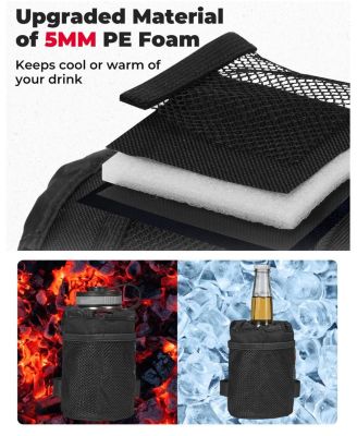 Большой велосипедный подстаканник KEMIMOTO, Держатель для бутылки с водой на руль велосипеда, Держатель для напитков на велосипеде с сетчатыми карманами, Сумка для телефона, Совместимый с дорожным велосипедом MTB, электронным велосипедом, самокатом, инвал