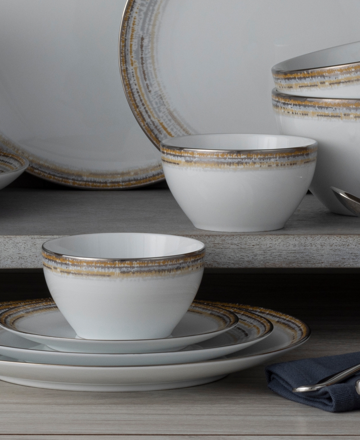 Noritake Raylan Porcelain Mini Bowls, Set Of 4 In White