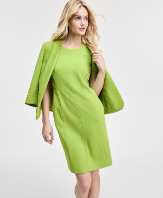 Женское платье-футляр Kasper без рукавов с несколькими швами, обычное и миниатюрное