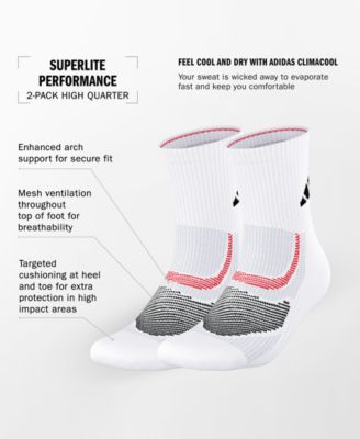 мужские носки adidas Superlite Performance High Quarter, упаковка из 2 штук