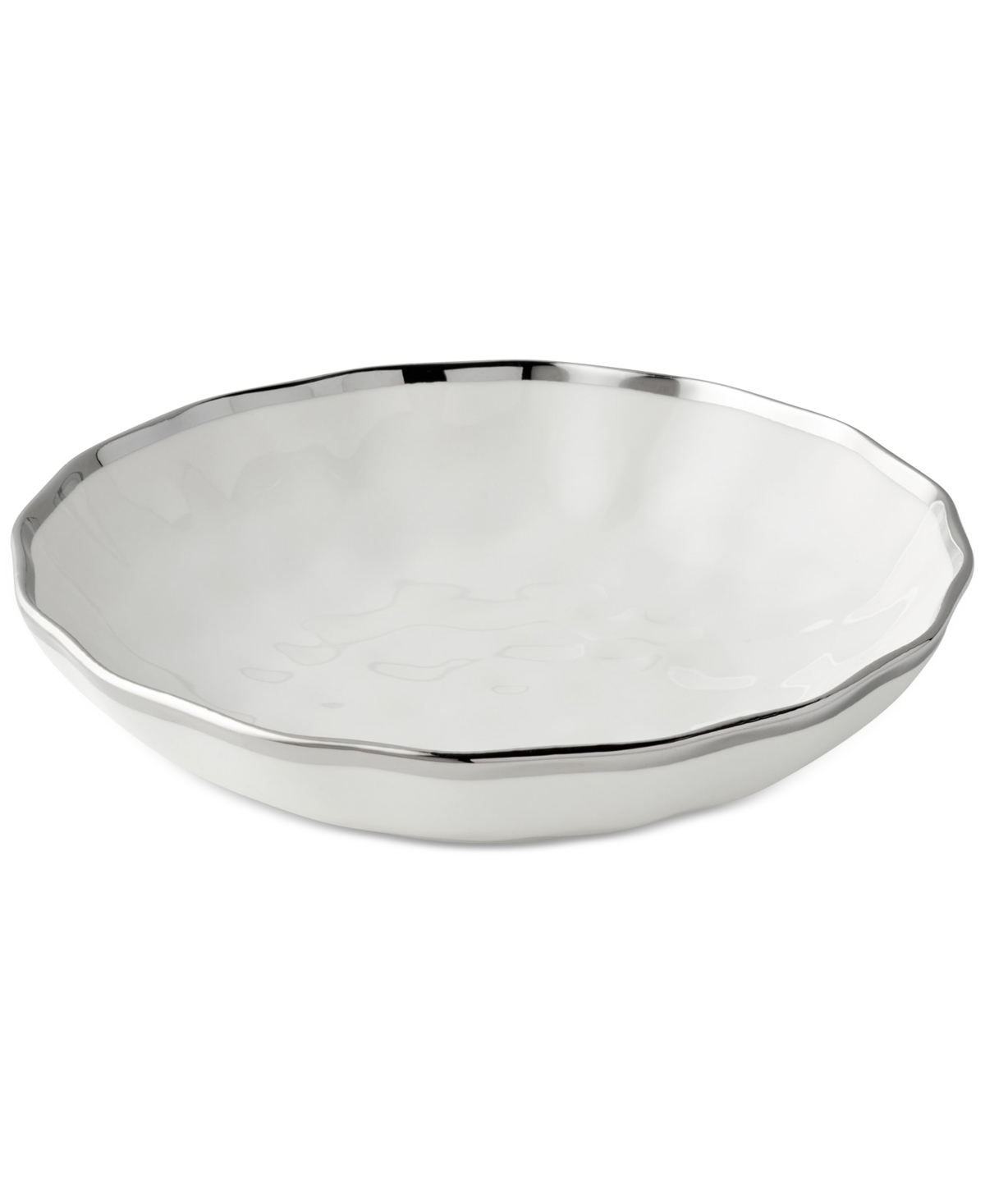 Regency Soup Bowls, Set of 4 - White And Silver