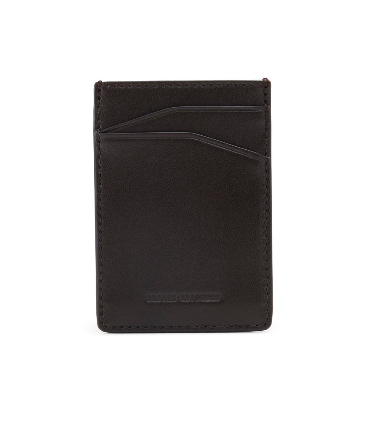 Brooks Brothers Men's Gifting Cardholder And Money Clip Set In Dark Brown