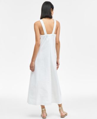 Женское платье миди на бретелях из льняной смеси I.N.C. International Concepts, эксклюзивно представленное в Macy's