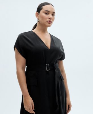 Women's Asymmetrical Belted Dress
