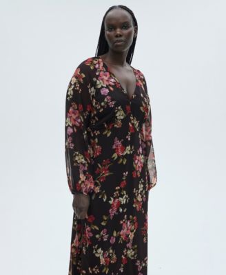 Women's Floral Puff Sleeve Dress