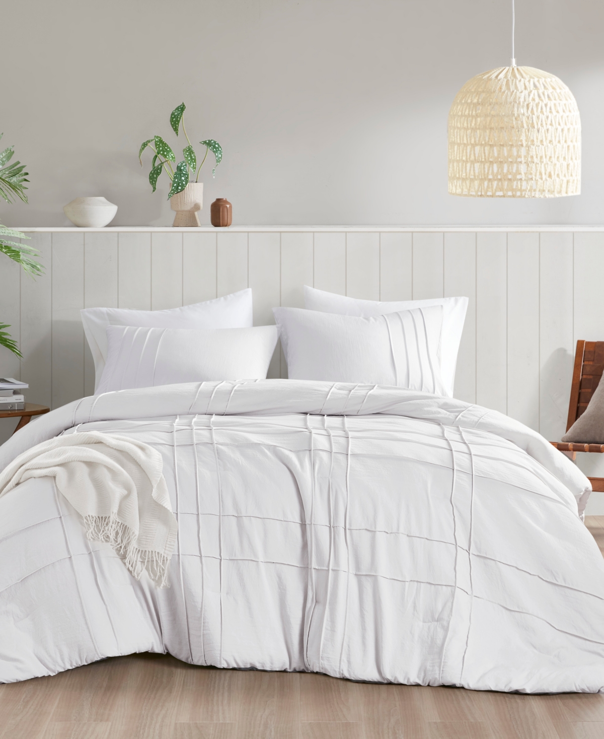 510 Design Porter Pleated 3-pc. Comforter Set, California King In White