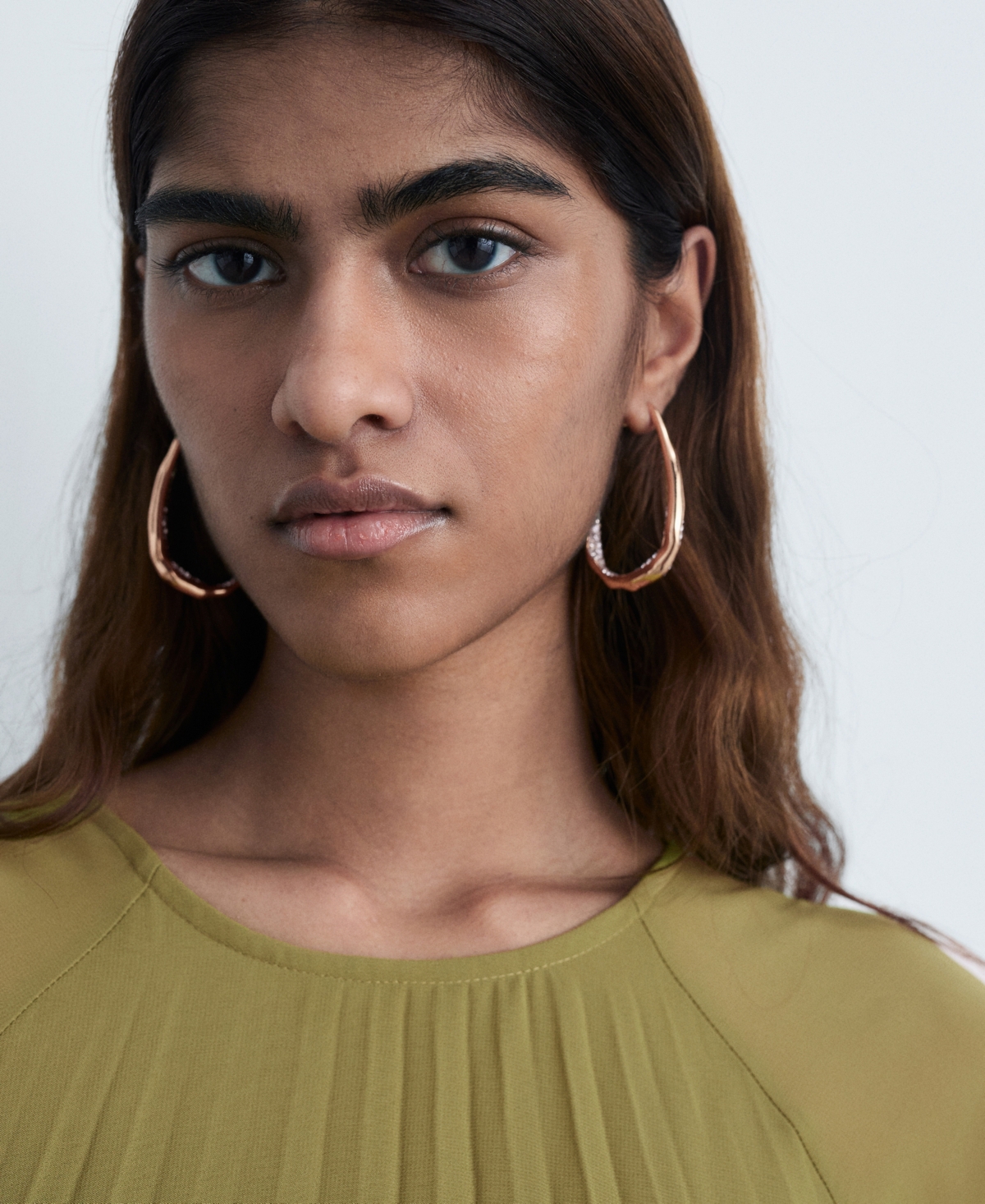 MANGO WOMEN'S BOW BELT PLEATED DRESS