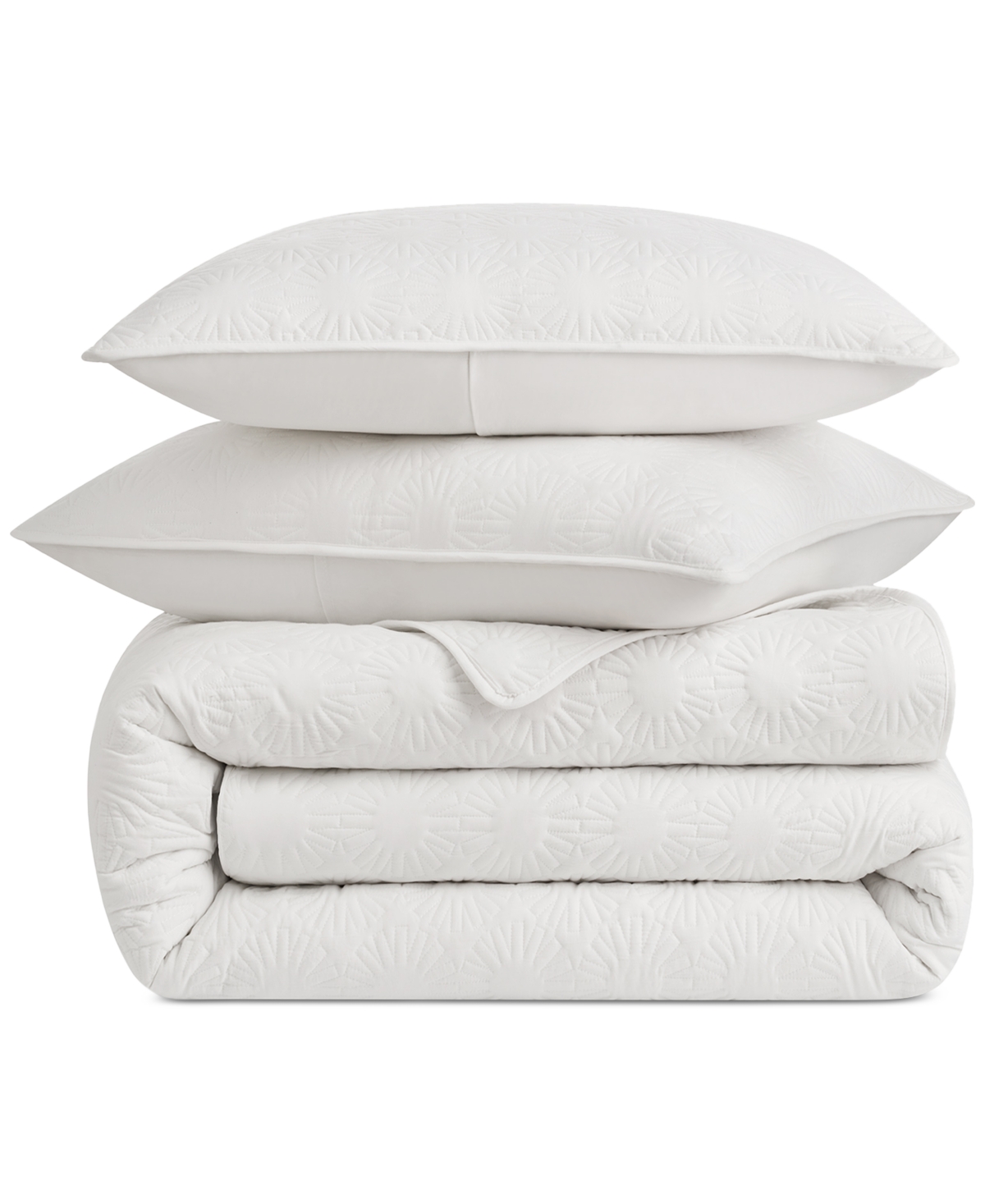 Ugg Devon Sun Logo Quilt Set, Full/queen In Snow