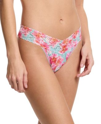 Women's Printed Signature Lace Original Rise Thong