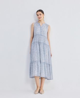 Women's The Perfect Resort Floral Midi in Periwinkle Blue