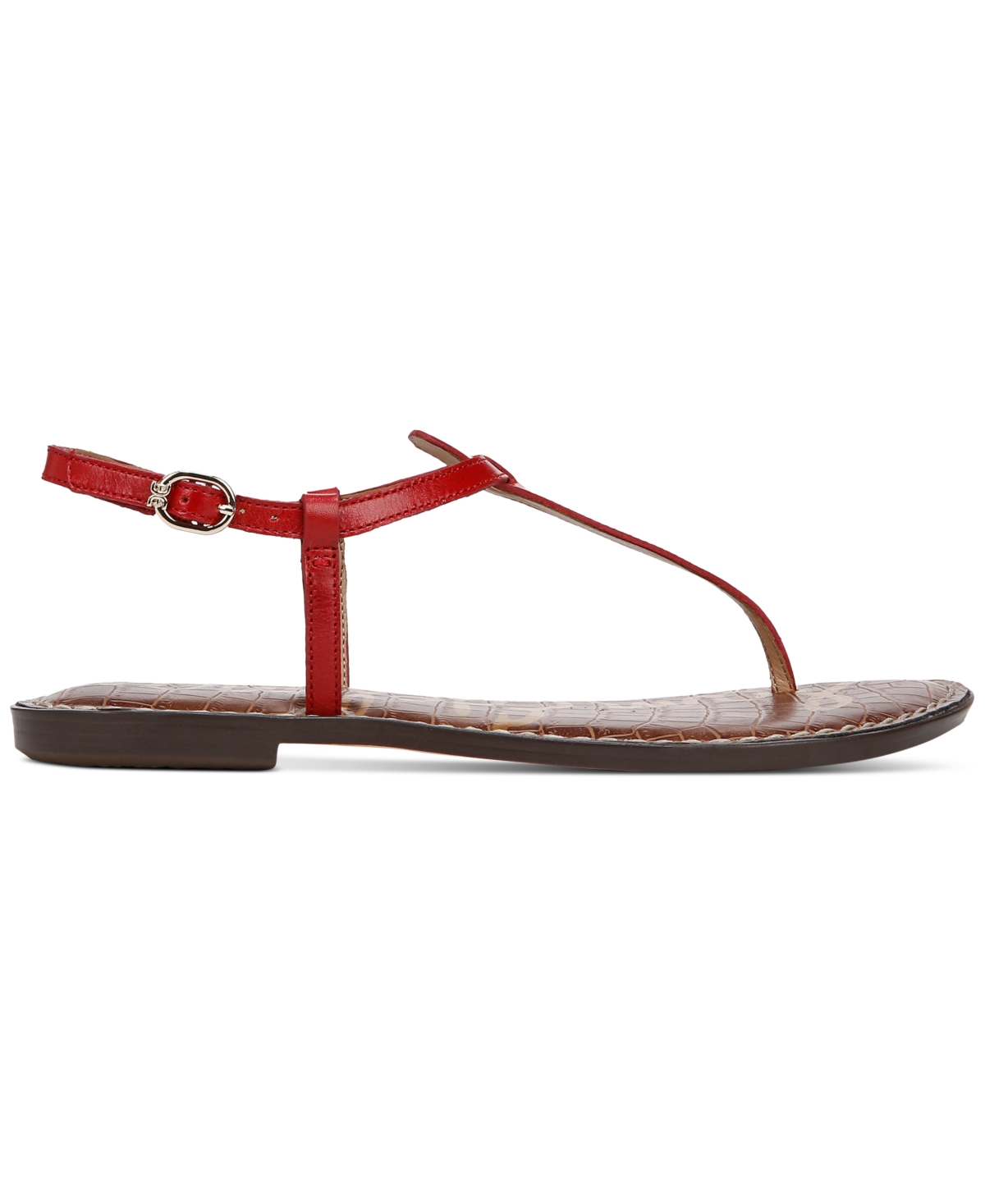 Sam Edelman Gigi Thong Sandal Summer Red Leather In Summer Red