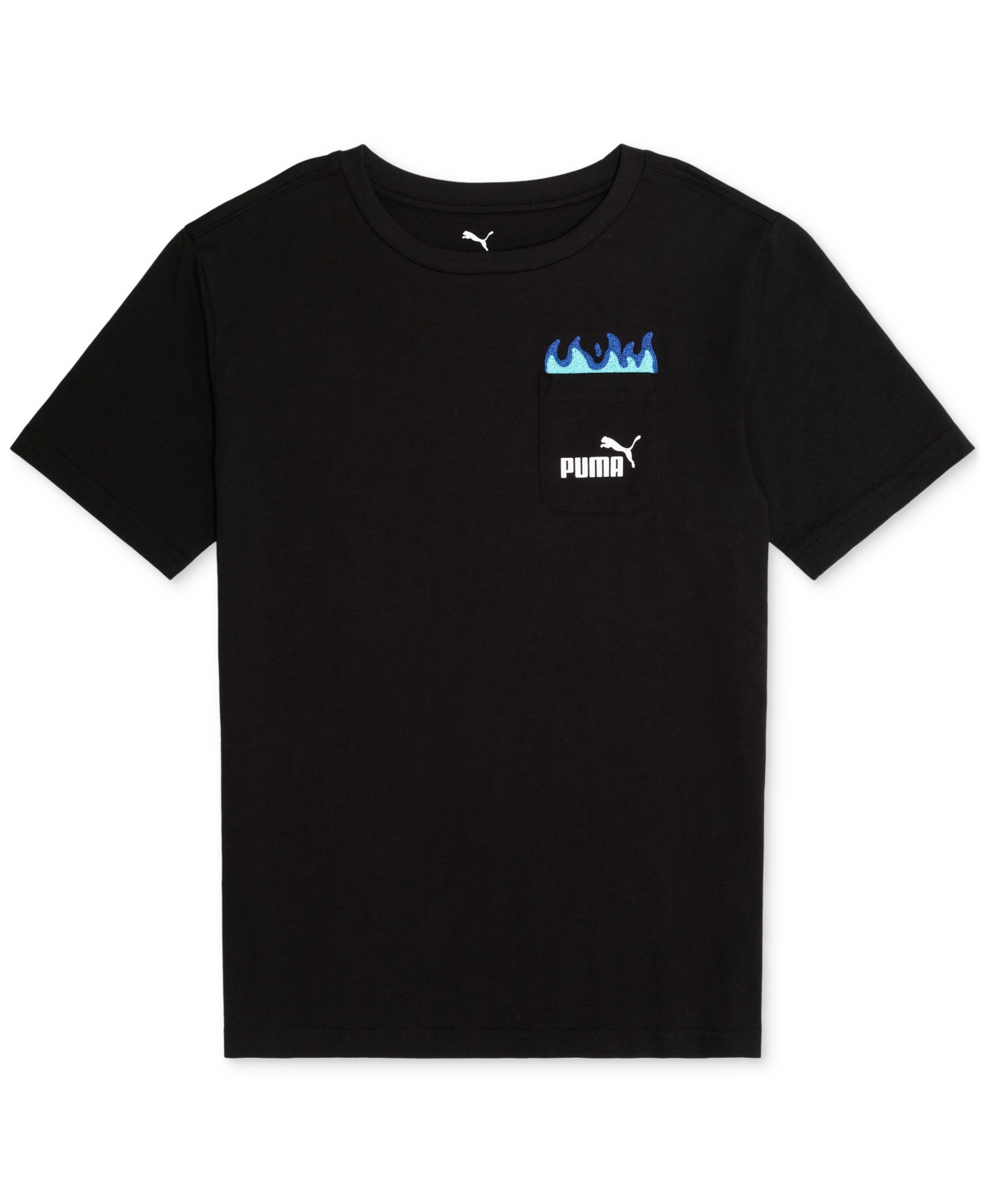 Puma Big Boys Fire Logo Graphic T-shirt In  Black
