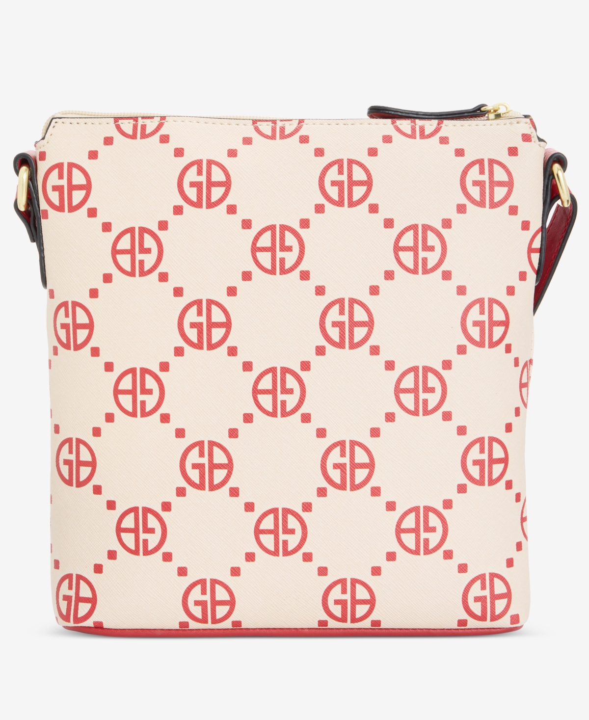 Giani Bernini Monogram Signature North South Crossbody In Tapioca,red