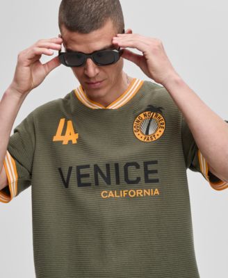 Мужская футболка свободного кроя Mode of One с коротким рукавом и логотипом из вафельного трикотажа и джинсовые шорты Metro Light, эксклюзивно представленные в Macy's