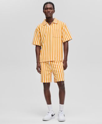 Мужская махровая рубашка и шорты свободного кроя в вертикальную полоску Mode of One, эксклюзивно в Macy's
