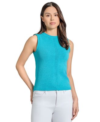 Jones New York - Women's Roll-Neck Sleeveless Sweater