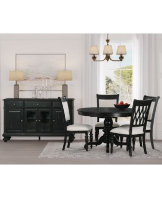CLOSEOUT! Daria 5-Pc. Dining Set (Round Table & 4 Upholstered Back Side Chairs)