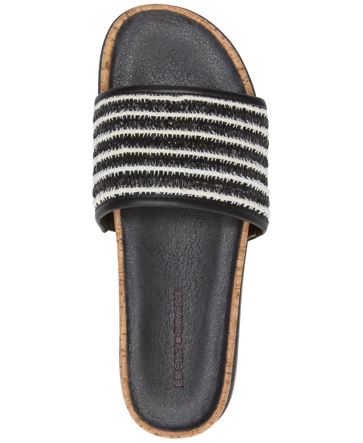 LUCKY BRAND WOMEN'S DYLINA CORK PLATFORM SLIDE SANDALS 