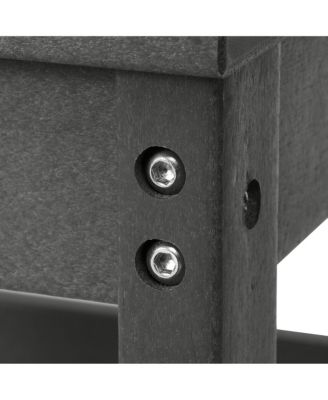 7-Piece HDPE Outdoor Rectangular Patio Dining Table Set with Side Chairs